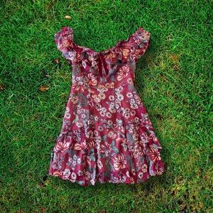 for love and lemons off the shoulder flora dress